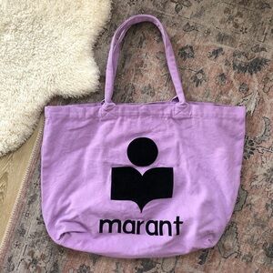 Isabel Marant Large Purple Cavas Shopper Shoulder Tote Bag